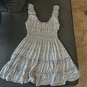 Urban Outfitters Lizzy Smocked Floral Mini Dress